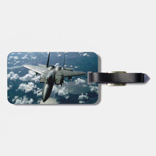 Étiquette À Bagage Avion de chasse (Dos horizontal)