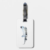 Étiquette À Bagage Avion de dessin (Dos Vertical)