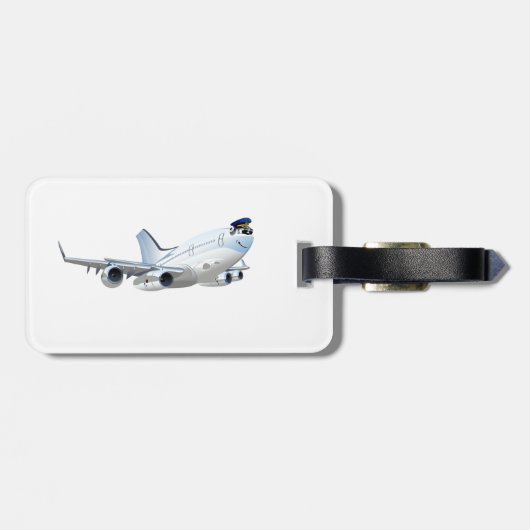 Étiquette À Bagage Avion de dessin (Dos horizontal)