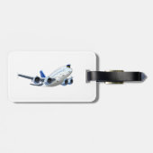 Étiquette À Bagage Avion de dessin (Dos horizontal)