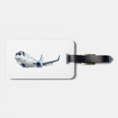Étiquette À Bagage Avion de dessin (Dos horizontal)