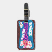 Étiquette À Bagage Avion japonais de bande dessinée (Devant Vertical)