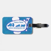 Étiquette À Bagage Avion japonais de bande dessinée (Dos horizontal)