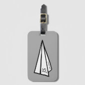 Étiquette À Bagage avion papier (Devant Vertical)
