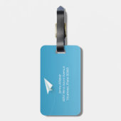 Étiquette À Bagage Avion papier dans le ciel Bon Voyage en train de d (Dos Vertical)