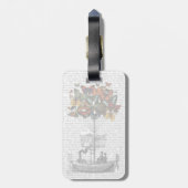 Étiquette À Bagage Avion papillon (Dos Vertical)