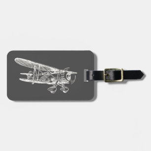 Étiquette À Bagage Avion vintage