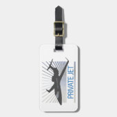 Étiquette À Bagage Avions à réaction privés (Devant Vertical)