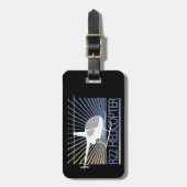 Étiquette À Bagage Avions d'hélicoptère (Devant Vertical)