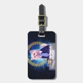 Étiquette À Bagage Avocat de chat dans l'espace (Devant Vertical)