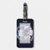 Étiquette À Bagage Avocat de chat dans l'espace (Dos Vertical)