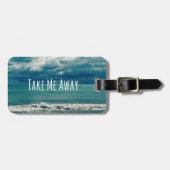 Étiquette À Bagage Away Me Away Beach Devis (Devant horizontal)