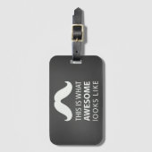 Étiquette À Bagage Awesome Mustache (Devant Vertical)
