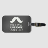Étiquette À Bagage Awesome Mustache (Devant Horizontal)