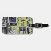 Étiquette À Bagage Awesome Vintage Golf Collage Motif (Devant horizontal)