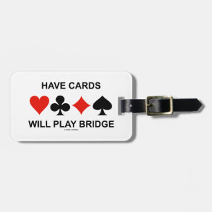 Étiquette À Bagage Ayez les cartes jouera au bridge (quatre costumes