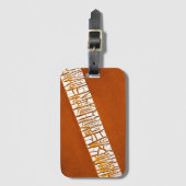 Étiquette À Bagage "Ayez Un Jour D'Or" Peinture Rustique À Peeling (Devant Vertical)