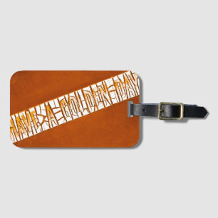 Étiquette À Bagage "Ayez Un Jour D'Or" Peinture Rustique À Peeling