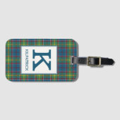 Étiquette À Bagage Ayrshire District Tartan Monogrammed (Devant Horizontal)