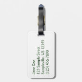 Étiquette À Bagage Azalées Blancs Solaires Belles Fleurs De Printemps (Dos Vertical)