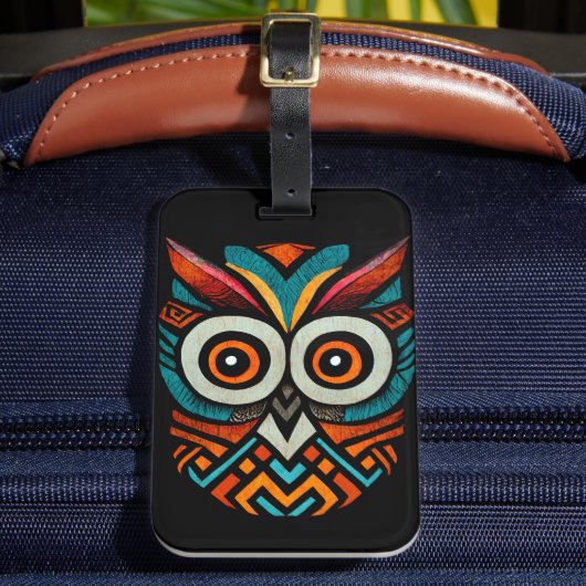 Étiquette À Bagage Aztec Owl (Insitu Rectoal 2)