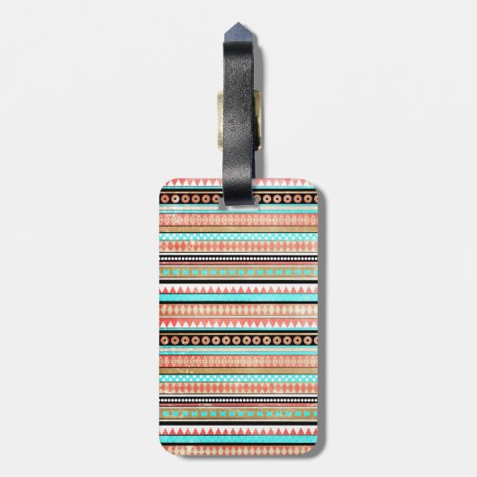 Étiquette À Bagage Aztèque à la mode (Dos Vertical)