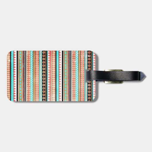 Étiquette À Bagage Aztèque à la mode (Dos horizontal)