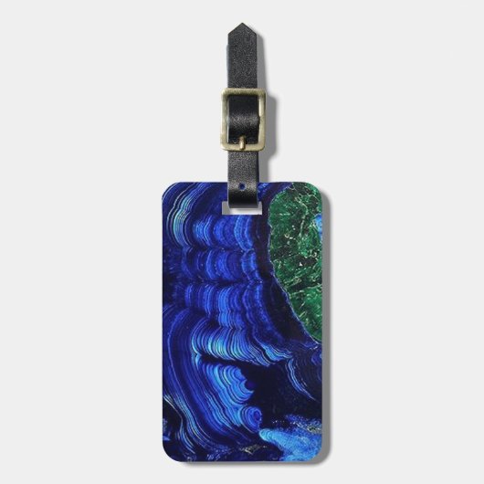 Étiquette À Bagage Azurite et Malachite (Devant Vertical)
