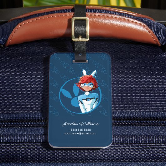 Étiquette À Bagage Badge Bleu Bunnyx (Insitu Rectoal 2)