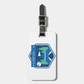 Étiquette À Bagage Badge de Camping Bleu personnalisable (Devant Vertical)