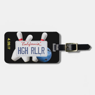 Étiquette À Bagage Badge de jeu à rouleaux avec plaque de Californie