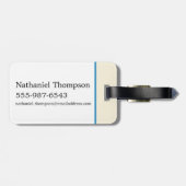 Étiquette À Bagage Badge de la Fierté de la maison d'aigle bleu RAVEN (Dos horizontal)