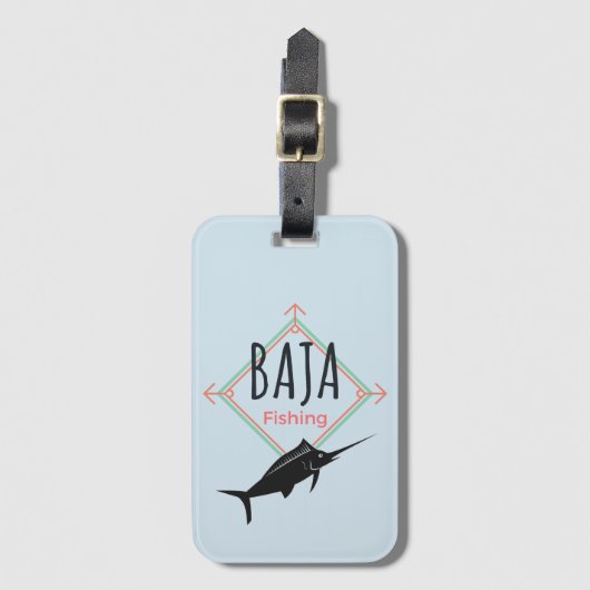 Étiquette À Bagage Badge de pêche de Baja (Devant Vertical)