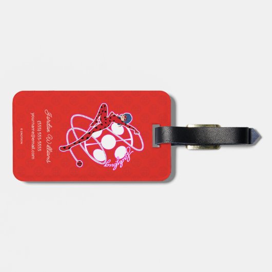 Étiquette À Bagage Badge Miraculous Ladybug (Dos horizontal)