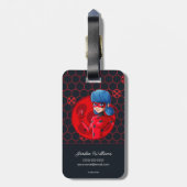 Étiquette À Bagage Badge rouge Ladybug (Dos Vertical)