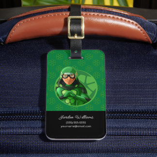 Étiquette À Bagage Badge vert Carapace