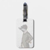 Étiquette À Bagage Badger The Rider Portrait (Dos Vertical)