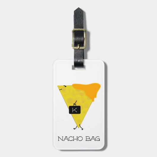 Étiquette À Bagage BAG NACHO Chip Tortilla personnalisé au fromage (Devant Vertical)