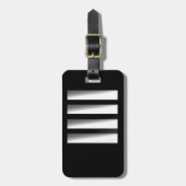 Étiquette À Bagage Bag Tag - Capitaine - Bandes argentées (Devant Vertical)