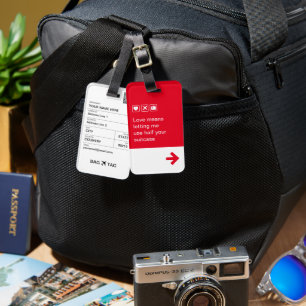 Étiquette À Bagage BAG TAG - L'amour signifie...