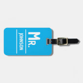 Étiquette À Bagage BAG TAG - Mme. <Custom Name> (Devant horizontal)