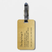 Étiquette À Bagage Bagage de monogramme de voyage d'amour d'avion (Dos Vertical)