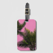 Étiquette À Bagage Bagage Palm rose (Devant Vertical)