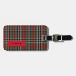Étiquette À Bagage Bagage personnalisé Burce Kinnaird Tartan Mens