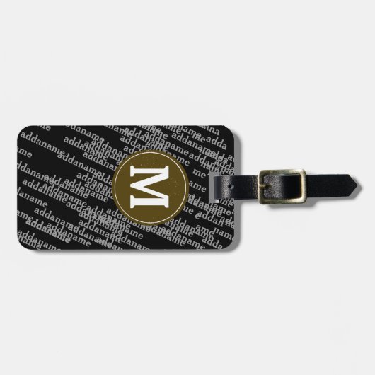 Étiquette À Bagage bagage personnalisé moderne (Devant horizontal)
