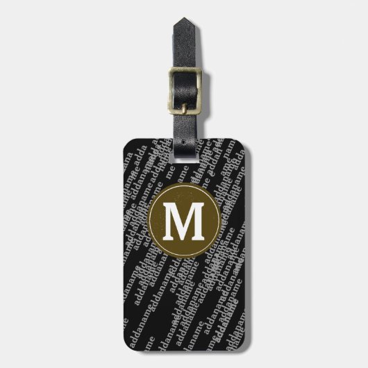Étiquette À Bagage bagage personnalisé moderne (Devant Vertical)