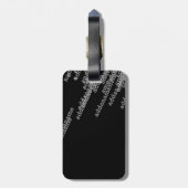 Étiquette À Bagage bagage personnalisé moderne (Dos Vertical)