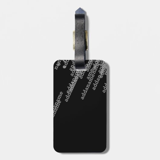 Étiquette À Bagage bagage personnalisé moderne (Dos Vertical)