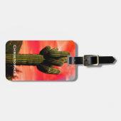 Étiquette À Bagage Bagage rouge de sud-ouest de ciel de cactus de (Devant horizontal)