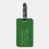 Étiquette À Bagage Bagage T de monogramme de fleur de ketmie (Dos Vertical)